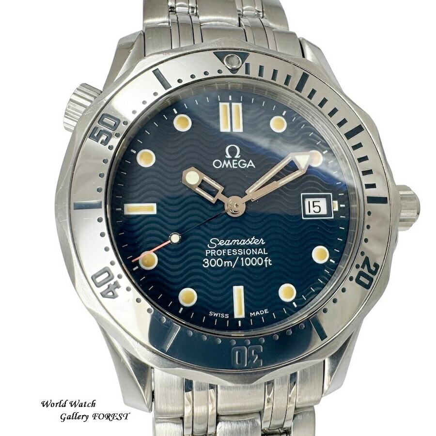 OMEGA ゼロ シーマスター 職業的 300M 2562.80 中古 メンズ ウオッチ 石英 青み文字記号盤 飾りつけ完成 A序列付ける