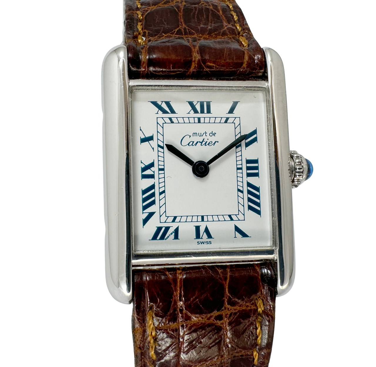 カルティエ Cartier 船檣貯蔵タンク SM W1001543 Silver925 石英 中古 レディースウオッチ 白いこと文字記号盤 飾りつけ完成 A序列付ける