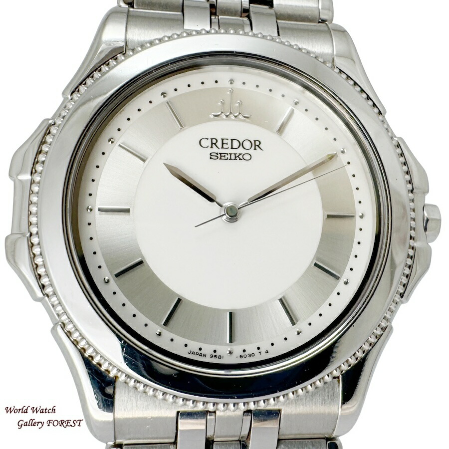 クレドール パシフィーク GCLC015 K18WG &times; SS セイコー SEIKO クオーツ 9581-6040 中古 メンズ腕時計｜World Watch FOREST 腕時計専門店