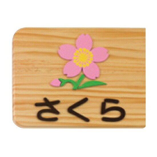 位置付け名まえ本塁両面式 さくら 位置付け板 備え付け
