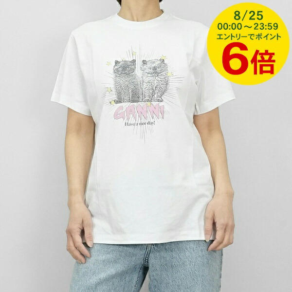 GANNI プリントシャツ 楽天市場】ガニー Tシャツ カットソー クマ プリントTシャツ