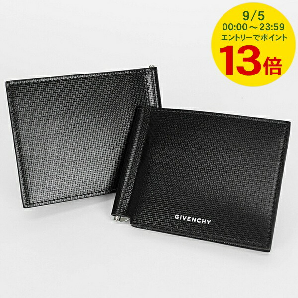 GIVENCHY コンパクトウォレット ブラック 黒 レザー 二つ折り財布 良品 GIVENCHY コンパクトウォレット ブラック 黒 レザー 二つ折り