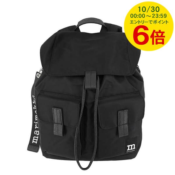 marimekko ブラック リュック・バックパック marimekko マリメッコ ジップ トップ バックパック ウニッコ