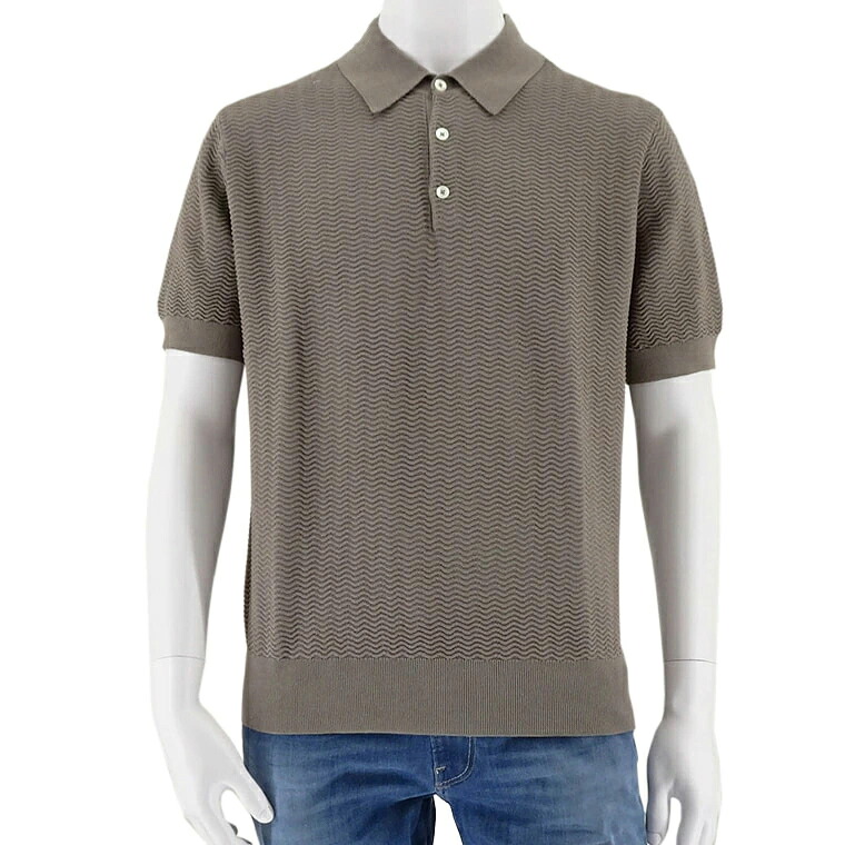 訳あり エンポリオアルマーニ EMPORIO ARMANI メンズ ニットポロシャツ 3R1MXM 1MEXZ INCENSO グレージュ 0144 半袖 サイズ L 250823