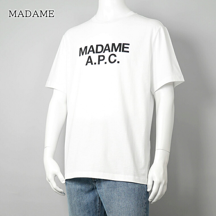 アーペーセー A.P.C. メンズ Tシャツ MADAME COGYK M26462 WHITE ホワイト AAB マダム APC 半袖 カットソー クルーネック ロゴ プリント 【2026春夏新作】｜ワールドクラブ 1989 9,216円