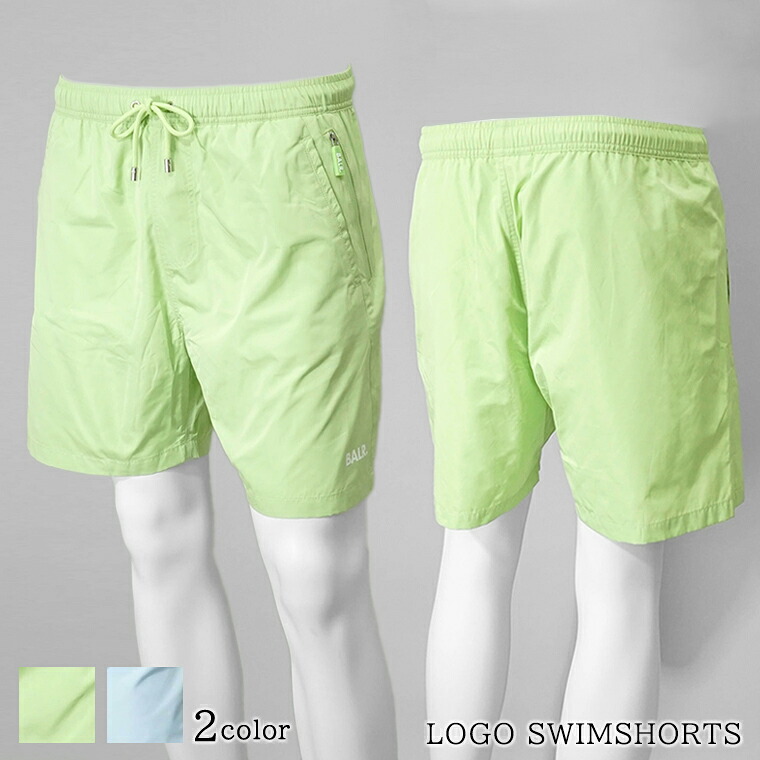 ボーラー BALR. メンズ ショートパンツ LOGO SWIMSHORTS B1451 1035 ライトグリーン REED GREEN ライトブルー BREEZE BLUE ロゴ スイムショーツ ハーフパンツ ロゴ プリント スイムショートパンツ スイムウェア スイムパンツ 水着 海パン 【プレミアムSTOCK-25SS】