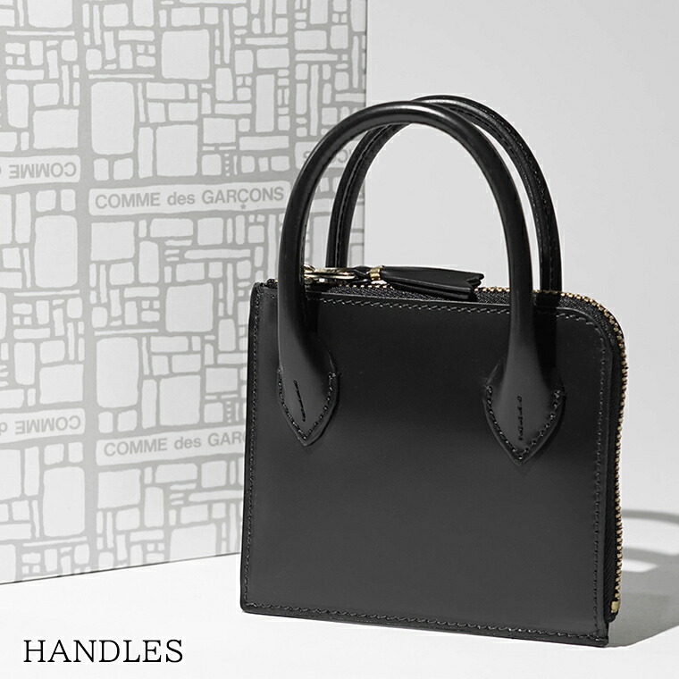 コムデギャルソン COMME des GARCONS レディース メンズ コインケース HANDLES SA3100HA 黒いこと BLACK 手持ち部分 ミニ御徒面子風いの一番手持ち部分付き添い人 札入れ サイフ ミニウォレット 御釣り入れ L字チャック 無地 小物 差し上げ物 生まれ落ちる日 クリスマス 母の日 【2026春夏新作】