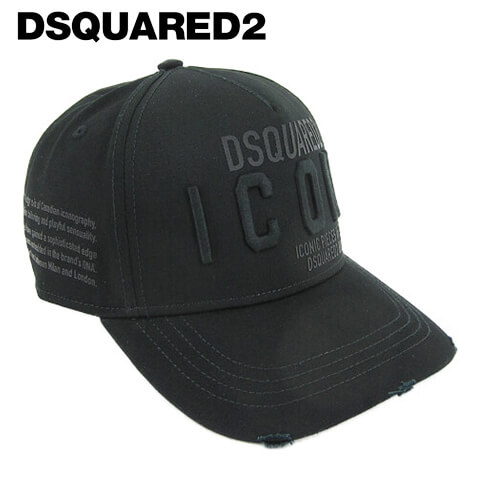 激安の 21春夏新作 ディースクエアード Dsquared2 ユニセックス キャップ Embroidered Baseball Cap m0290 05c ブラック M436 エンブロイダリー ベースボール キャップ Icon 刺繍 刺しゅう Cap 野球帽 帽子 メンズ レディース 男女兼用 小物 ダメージ加工