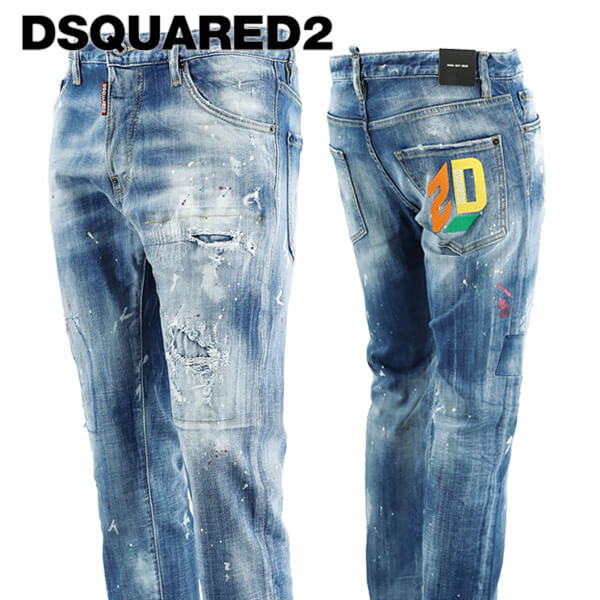 22AW☆DSQUARED2☆ICON スプラッタープリントデニム COOL G sbdonline2.net