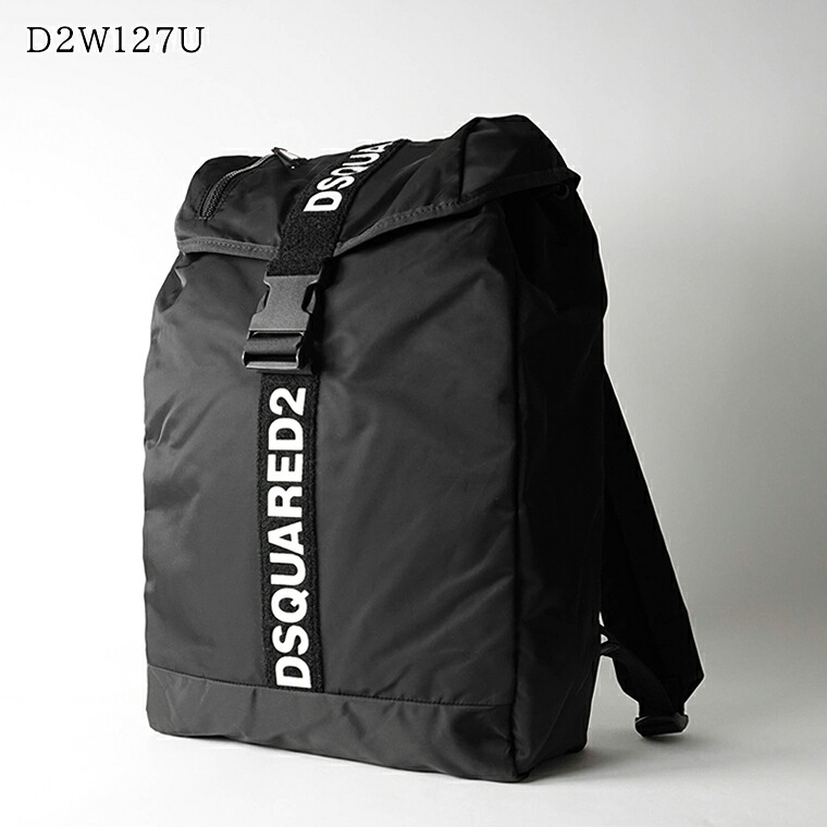 ディースクエアード DSQUARED2 KIDS キッズ バックパック D2W127U DQ3125 D0A3M ブラック DQ900 バッグ リュック リュックサック ロゴ 小物 A4サイズ収納可能 ドローストリング 巾着 ボーイズ 男の子 ガールズ 女の子 レディース 大人もOK