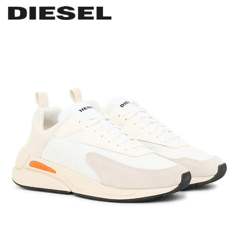 開店記念セール 21春夏 ディーゼル Diesel メンズ スニーカー S Serendipity Low Cut Y P3810 Whisper White Orange Popsicle H8401 ホワイト シューズ 靴 ローカット レースアップ ダッド スニーカー チャンキーソール 大きいサイズ S ワールド