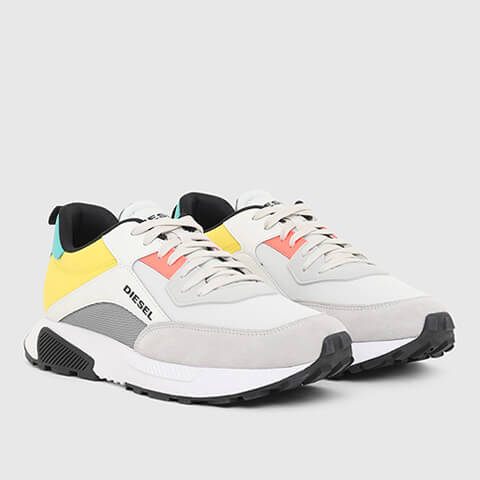 人気の雑貨がズラリ Gw中も休まず発送 ポイント5倍 21春夏 ディーゼル Diesel メンズ スニーカー S Tyche Low Cut Y P4005 Vaporous Grey White Lemon Zest H8529 グレー シューズ 靴 ローカット レースアップ 大きいサイズ S ワールドクラブ