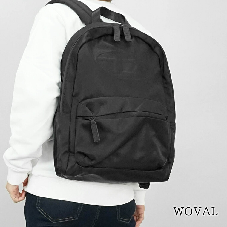 ディーゼル DIESEL KIDS キッズ バックパック WOVAL J01683 KXBEW ブラック K900 バッグ リュック リュックサック オーバルDロゴ 小物 A4サイズ収納可能 ガールズ ボーイズ メンズ レディース 大人もOK