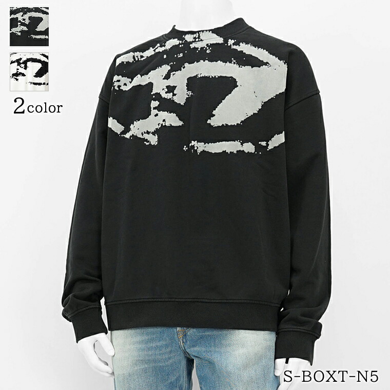 DIESEL DSL'8 DENIM ブラック スウェット S S-BOXT-N5 スウェット｜ブラック｜メンズ｜DIESEL