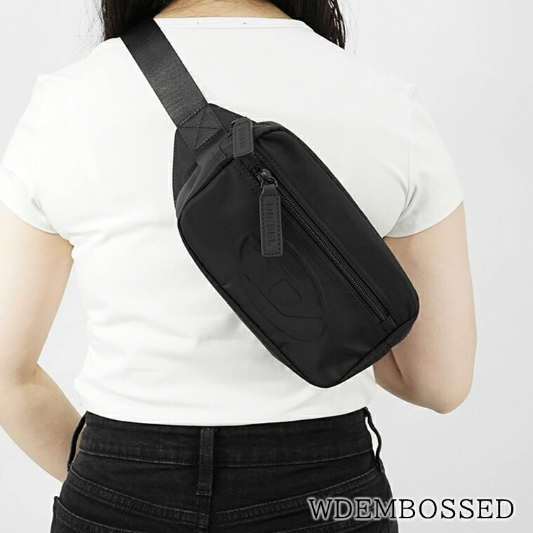 ディーゼル DIESEL KIDS キッズ ベルトバッグ WDEMBOSSED J01926 KXBEW ブラック K900 バッグ ボディバッグ オーバルDロゴ 小物 プレゼント 誕生日 クリスマス ガールズ ボーイズ レディース 大人もOK画像
