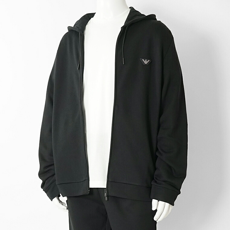 エンポリオアルマーニ EMPORIO ARMANI UNDERWEAR ライン メンズ ジップアップパーカー EM000653 AF19060 BLACK ブラック UC001 ジップパーカー フーディー パーカー 長袖 ロゴ ワンポイント セットアップ可能 EM000500 AF19060 【2026春夏新作】|ワールドクラブ 1989