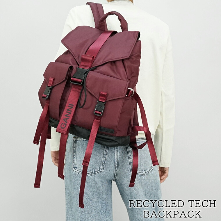 楽天市場】GANNI ガニー リサイクルテックバックパック リュック