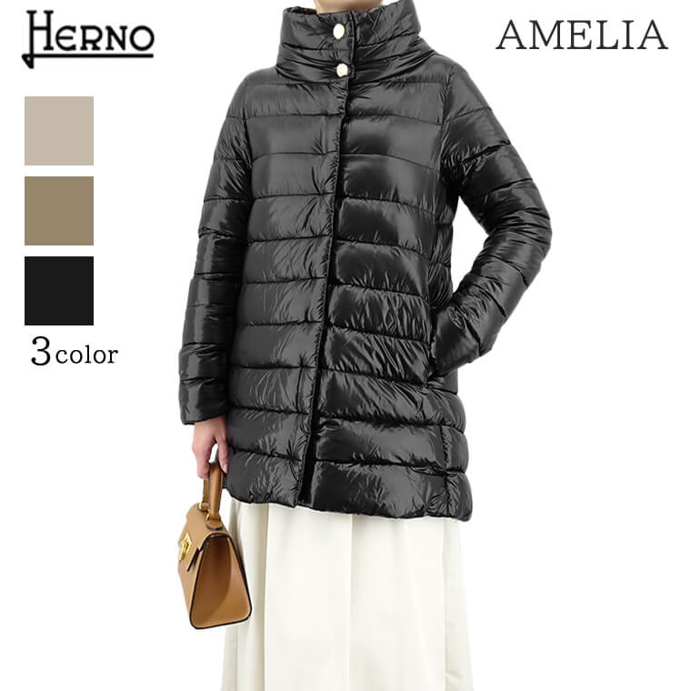 【楽天市場】ヘルノ HERNO レディース ダウンコート AMELIA PI0505DIC 12017 パールグレー 9402 ライトトープ ...