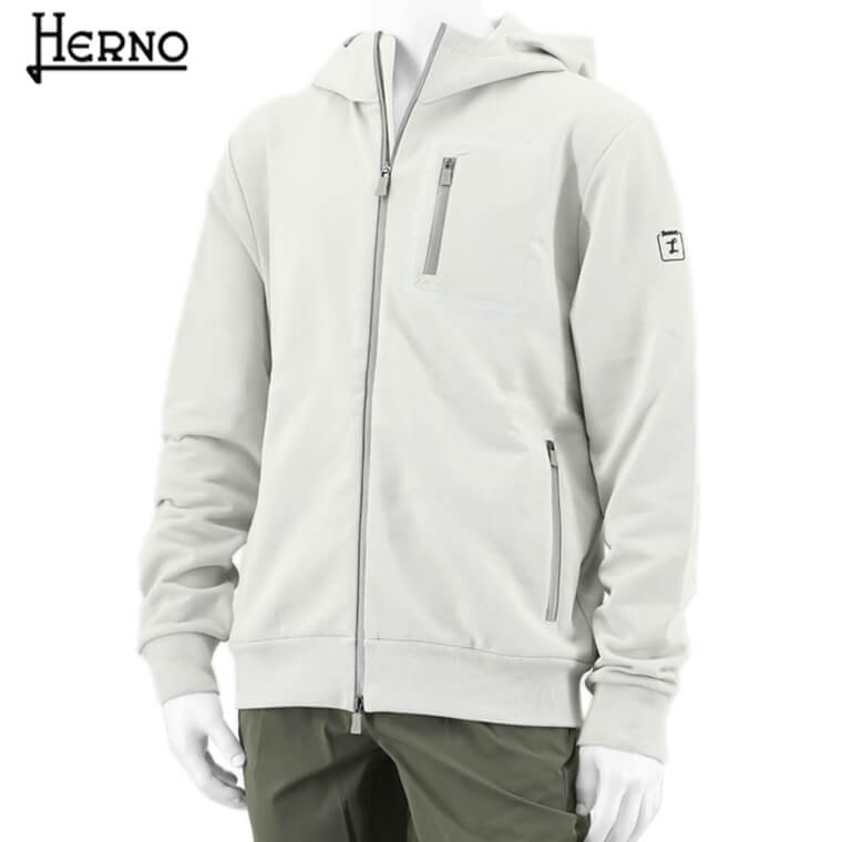 【楽天市場】ヘルノ HERNO メンズ ジップアップパーカー LAMINAR BOMBER JACKET IN COTTON SWEATER ...