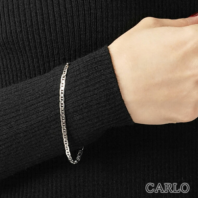 マリアブラック MARIA BLACK レディース ブレスレット CARLO 400264AG シルバー SILVER カルロ アクセサリー フラットチェーン 小物 プレゼント 誕生日 クリスマス 母の日 【2026春夏新作】｜ワールドクラブ 1989