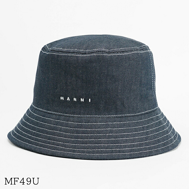 マルニ MARNI KIDS キッズ バケットハット MF49U M01832 M00WT インディゴ 0M01 ハット 帽子 小物 刺繍 刺しゅう ロゴ デニム プレゼント 誕生日 クリスマス 母の日 ガールズ 女の子 レディース 大人もOK 大人着用可能 【2026春夏新作】