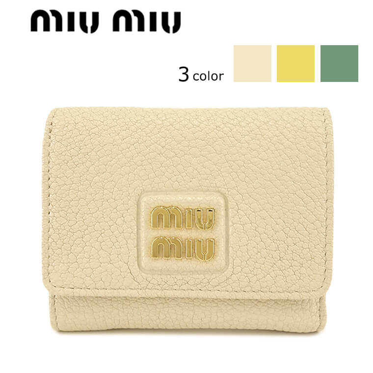 楽天市場】ミュウミュウ MIU MIU レディース 3つ折り財布 MADRAS 