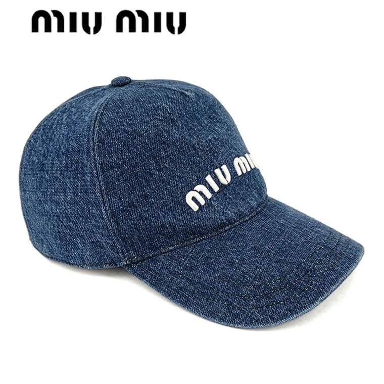 楽天市場】ミュウミュウ MIU MIU レディース キャップ DENIM WASHED