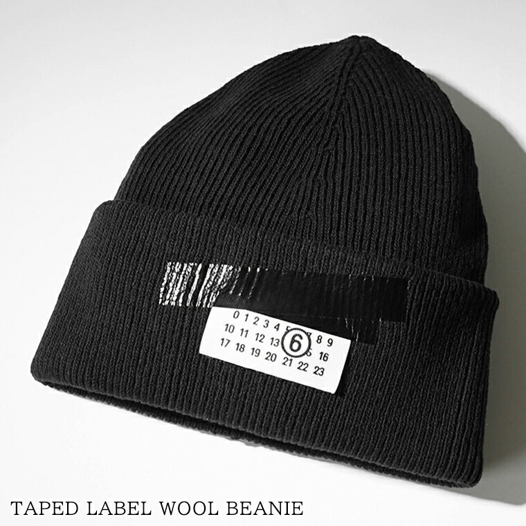 MM6 マルジェラ ロゴ ニット帽 ビーニー 新品タグ付き ホワイト MM6 ニット帽 ニットキャップ Maison Margiela(エムエムシックス