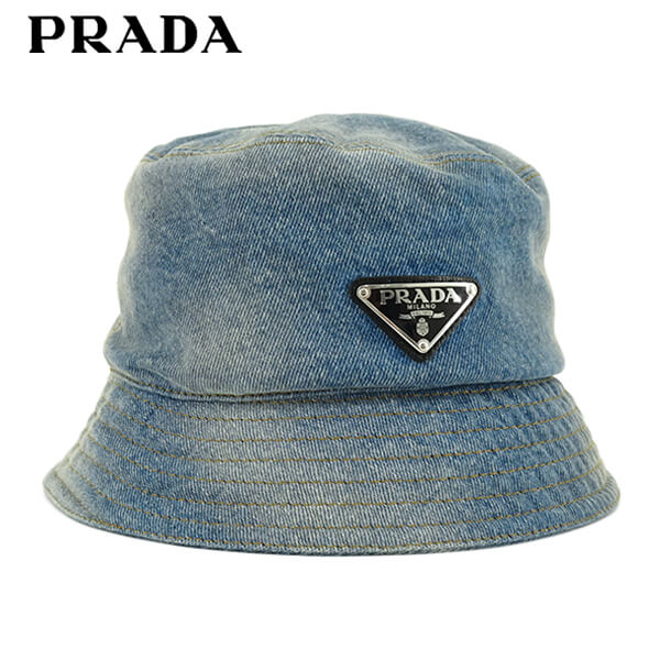 激安】 プラダ PRADA メンズ ハット DENIM USED 2HC137 12K1 LIGHT