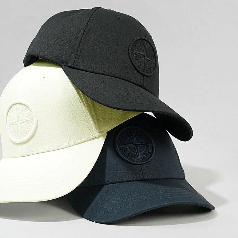 ストーンアイランド STONE ISLAND メンズ レディース キャップ L2S159100013 S0248 ブラック V0029 アイボリー V0093 ネイビー V0020 小物 CAP 帽子 野球帽 ベースボールキャップ ロゴ 刺繍 刺しゅう L1S159100013 【2026秋冬新作】｜ワールドクラブ 1989