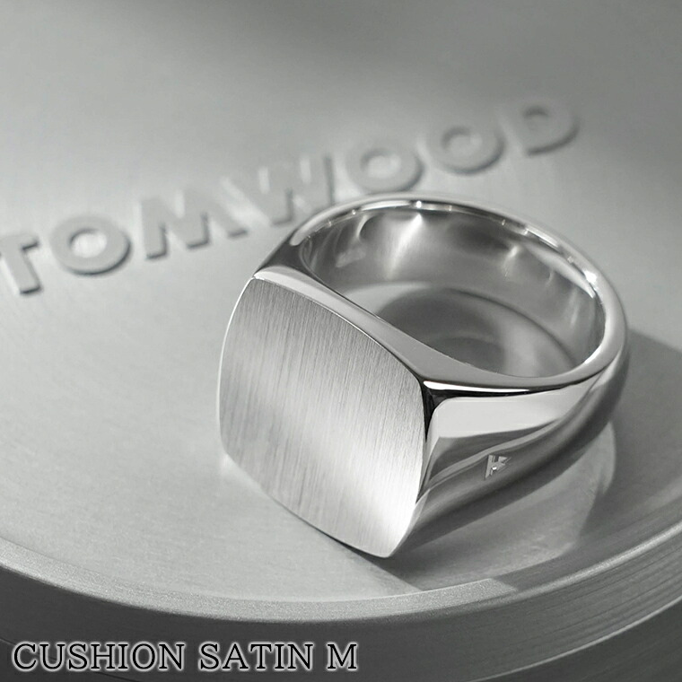 トム白木 TOM WOOD メンズ 輪っか CUSHION SATIN M 100372M しろがね色 TOMWOOD 座布団 繻子 M 指環 佩び物 再利用金属元素 小物 差し上げ物 生まれ落ちる日 クリスマス 父の日 【2026春夏新作】