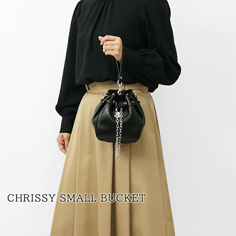 ヴィヴィアンウエストウッド Vivienne Westwood レディース ショルダーバッグ CHRISSY SMALL BUCKET 4C030004W S000D BLACK ブラック N403 クロスボディ ハンドバッグ オーブ 小物 ドローストリング 巾着 2way 2ウェイ プレゼント 誕生日 クリスマス 母の日