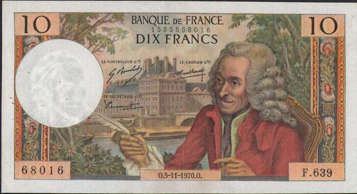 楽天市場】【紙幣】【レア!!大型紙幣!!】フランス 500 francs