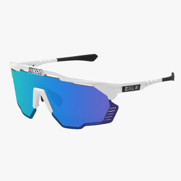 シーコンスポーツ AEROSHADE KUNKEN 白いことグロス/マルチ銀鏡青碧 黒眼鏡 SCICON