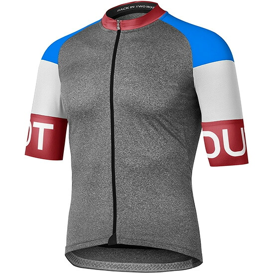 【SALE】ドットアウト Spin Jersey 855.メランジダークグレー/レッド