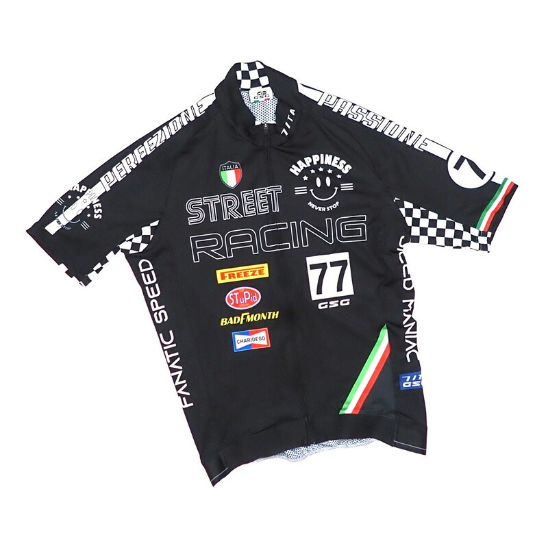 セブンイタリア Racing Smile 2 Jersey ブラック｜ワールドサイクル　ウェアハウス
