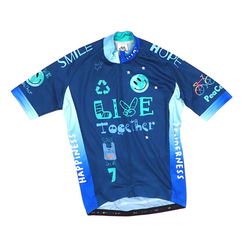 セブンイタリア Recycle Smile Jersey ネイビー｜ワールドサイクル　ウェアハウス