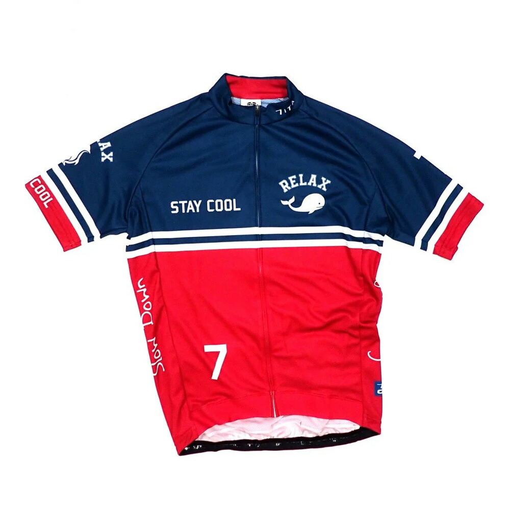 七つイタリア共和国 Stay Cool Whale Jersey 赤いこと/米国海軍