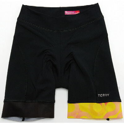 テリー ペロトンHI VIS さる股引き 黒いこと/ネオン レディース