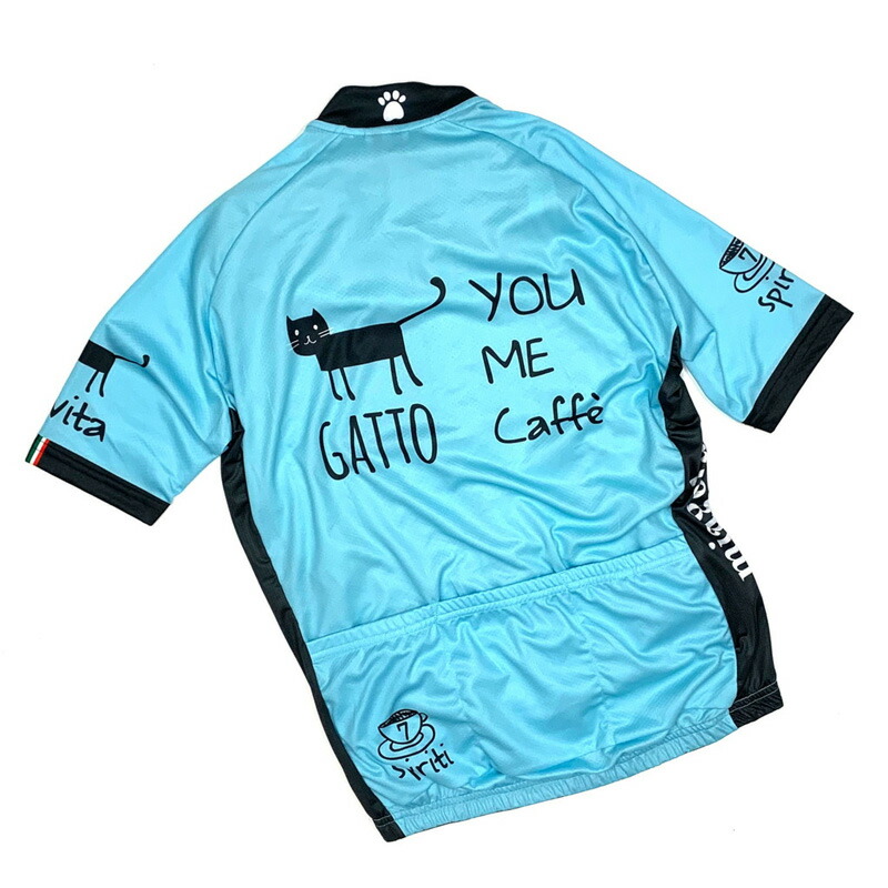 セブンイタリアYouMeCatJerseyチェレステグリーン