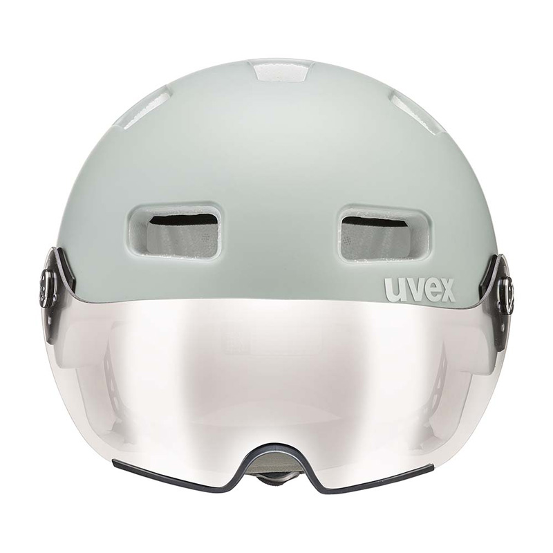 ウベックス RUSH VISOR ヘルメット グレイマット パピルス UVEX 自転車