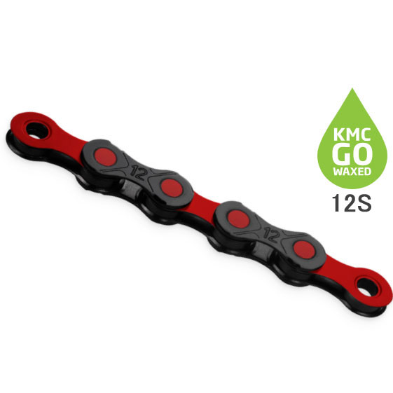 KMC DLC12 GO WAXED レッド 126L｜ワールドサイクル