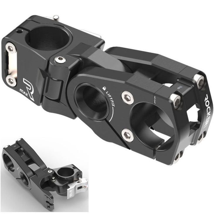 ROCKER PARTS RocHead AiO MAX 90度角度変更ステム 角度調整機能付き 90mm ブラック 35mmクランプ｜ワールドサイクル