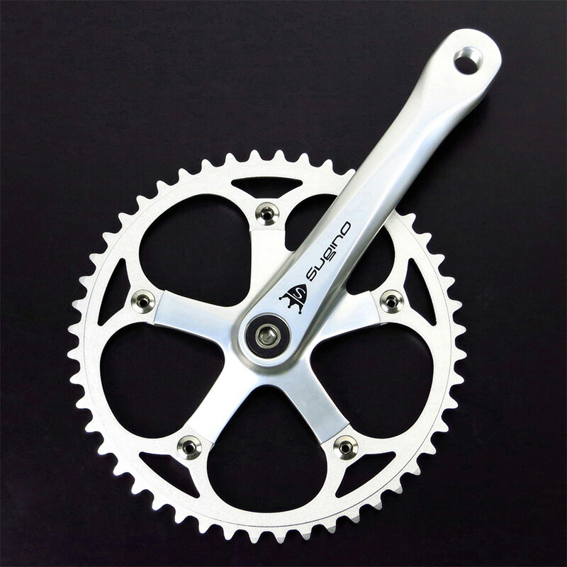 SUGINO ALPINA2-800D 50/34T 175mm クランクセット SUGINO* alpina2 triple crank set (silver) - BLUE LUG ONLINE