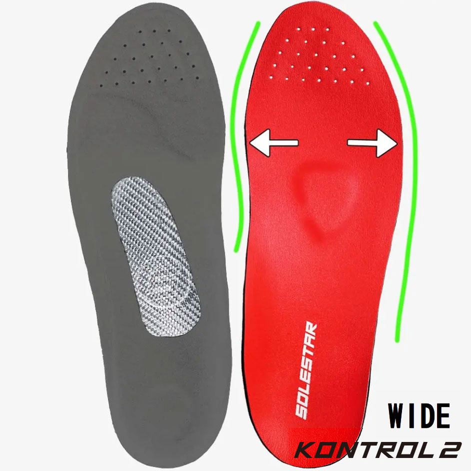 Solestar KONTROL2(コントロール) Wide レッド/グレー インソール