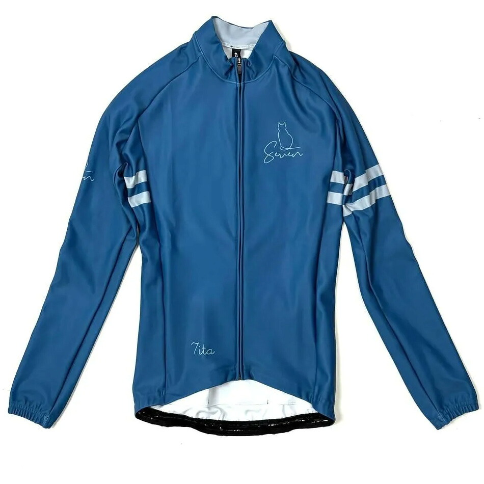 セブンイタリア Cafe Cat Lady LS Jersey ネイビー レディース