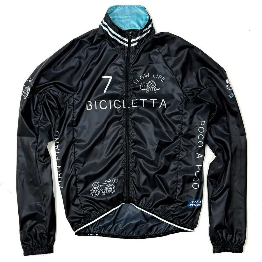 セブンイタリア Italiano Kame Windbreaker チャコール｜ワールドサイクル