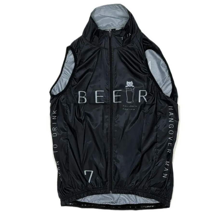 セブンイタリア No Beer No Life Gilet チャコール｜ワールドサイクル