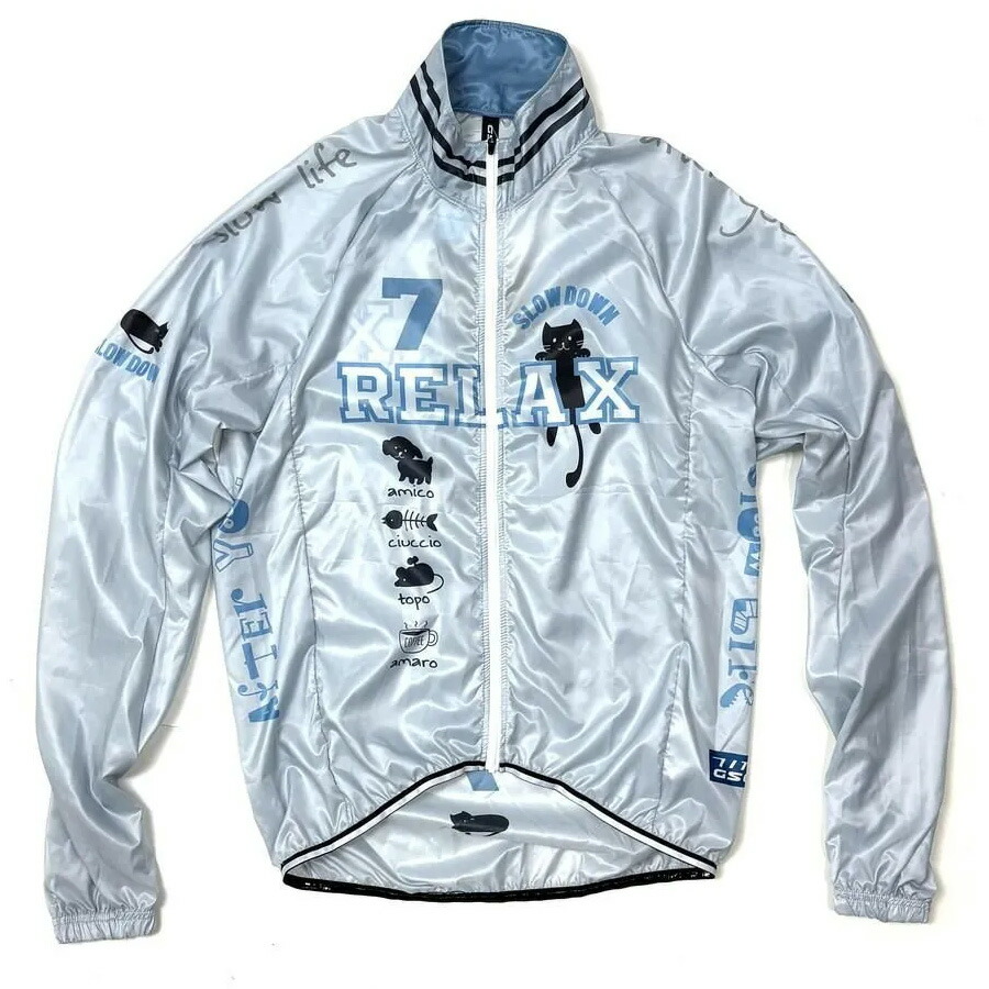 セブンイタリア Relax Cat Windbreaker ライトグレー|ワールドサイクル