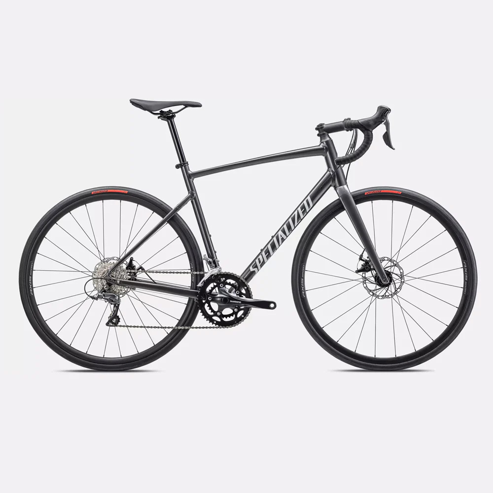 【貨物輸送無料】【代引不可】23スペシャライズド ALLEZ E5 DISC グロススモーク/白いこと/しろがね色砂ぼこり 49 ロードバイク-自転車・サイクリング